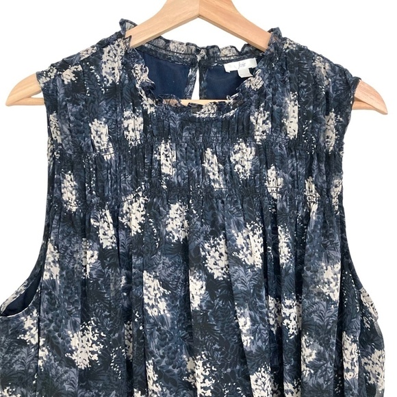 Joie Thelen Blue & Gray Baltic Print Flowy Sleeveless Mini Dress - Picture 7 of 15